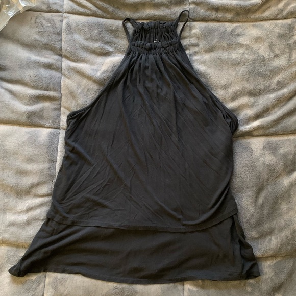 NWT Loft halter top swing layered black XXSP - Picture 2 of 7